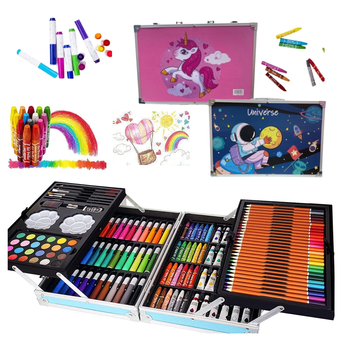 Set de Arte 145pcs con Estuche Metalico Genero